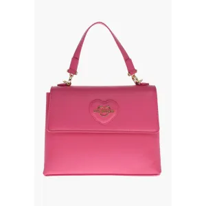 Moschino LOVE Saffiano Faux Leather Hande Bag with Removable Women's Shoulder