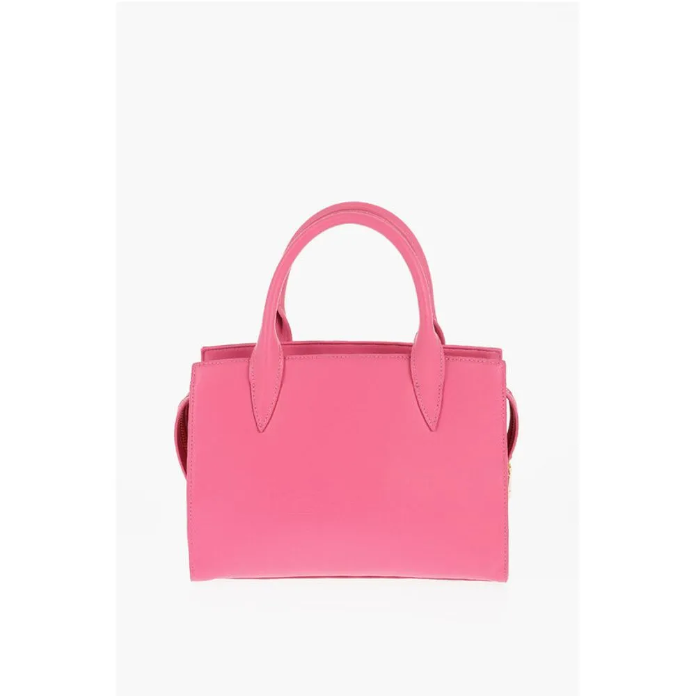 Moschino LOVE Solid Color Tote Bag with Golden Women's Logo
