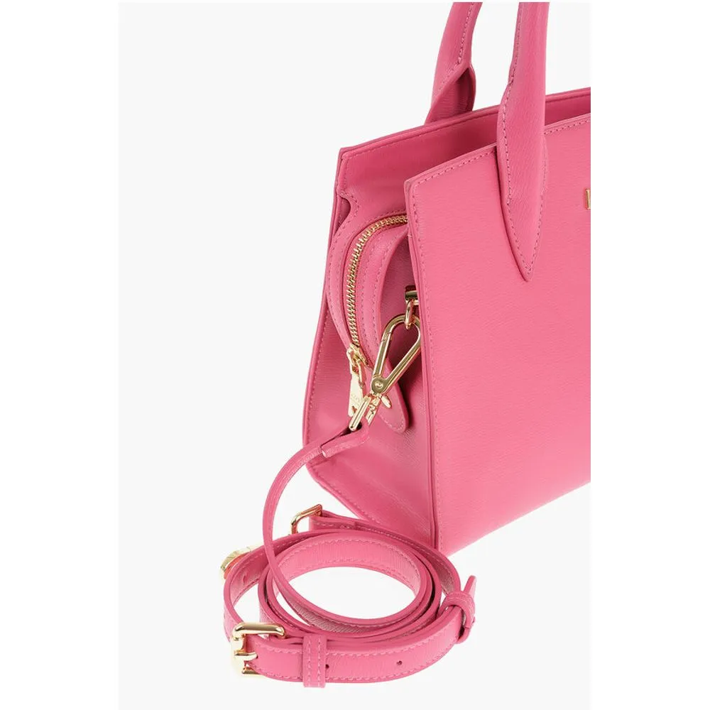 Moschino LOVE Solid Color Tote Bag with Golden Women's Logo