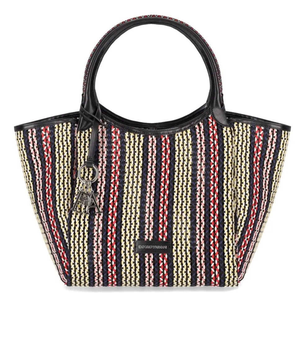 Multicolor Woven Shopping Bag