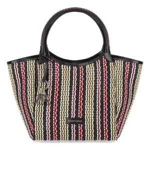 Multicolor Woven Shopping Bag