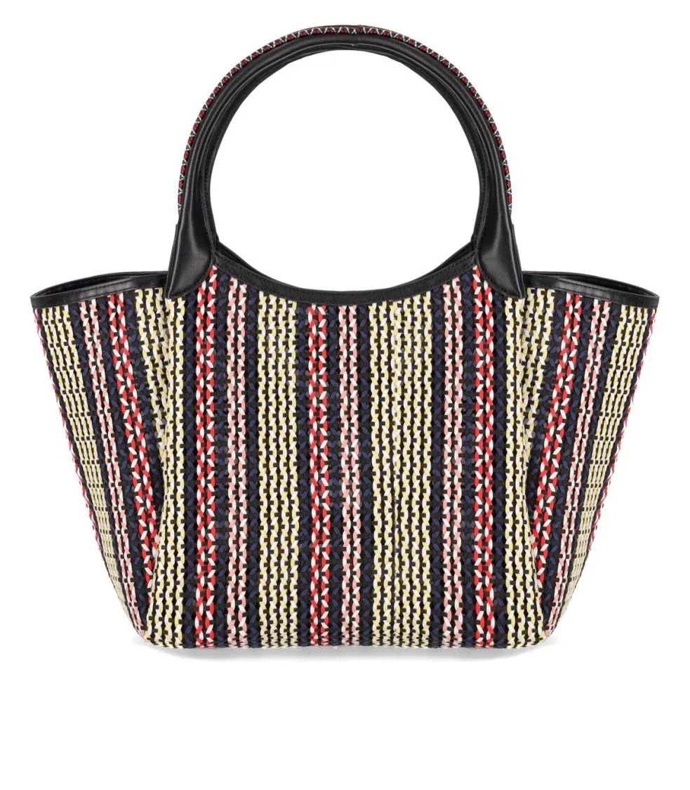 Multicolor Woven Shopping Bag
