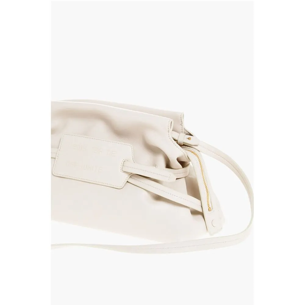 Off- Solid Color Leather Women's Clutch