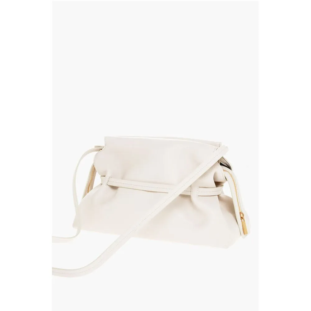 Off- Solid Color Leather Women's Clutch