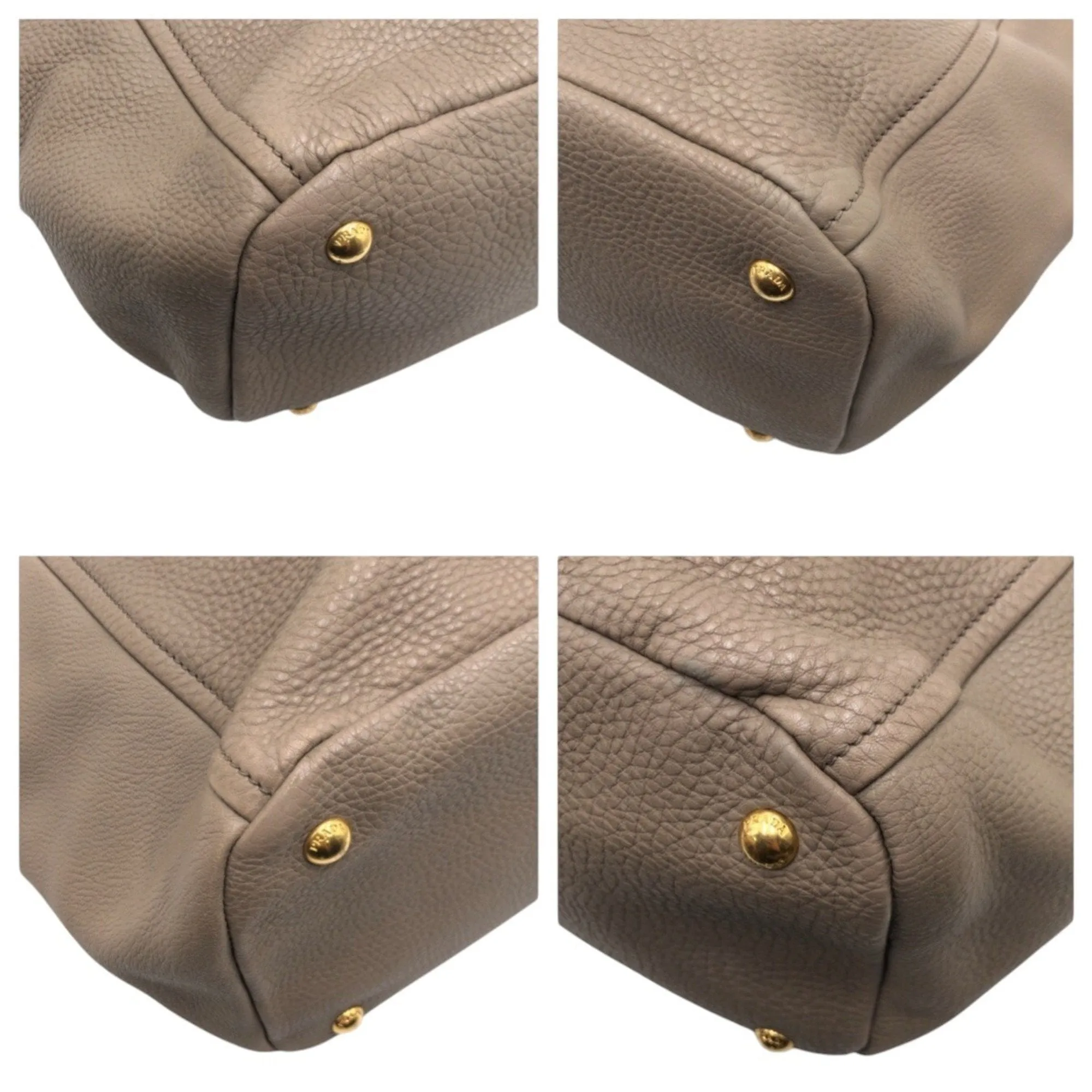 Prada Leather Handbag Tote Bag (Pre-Owned)