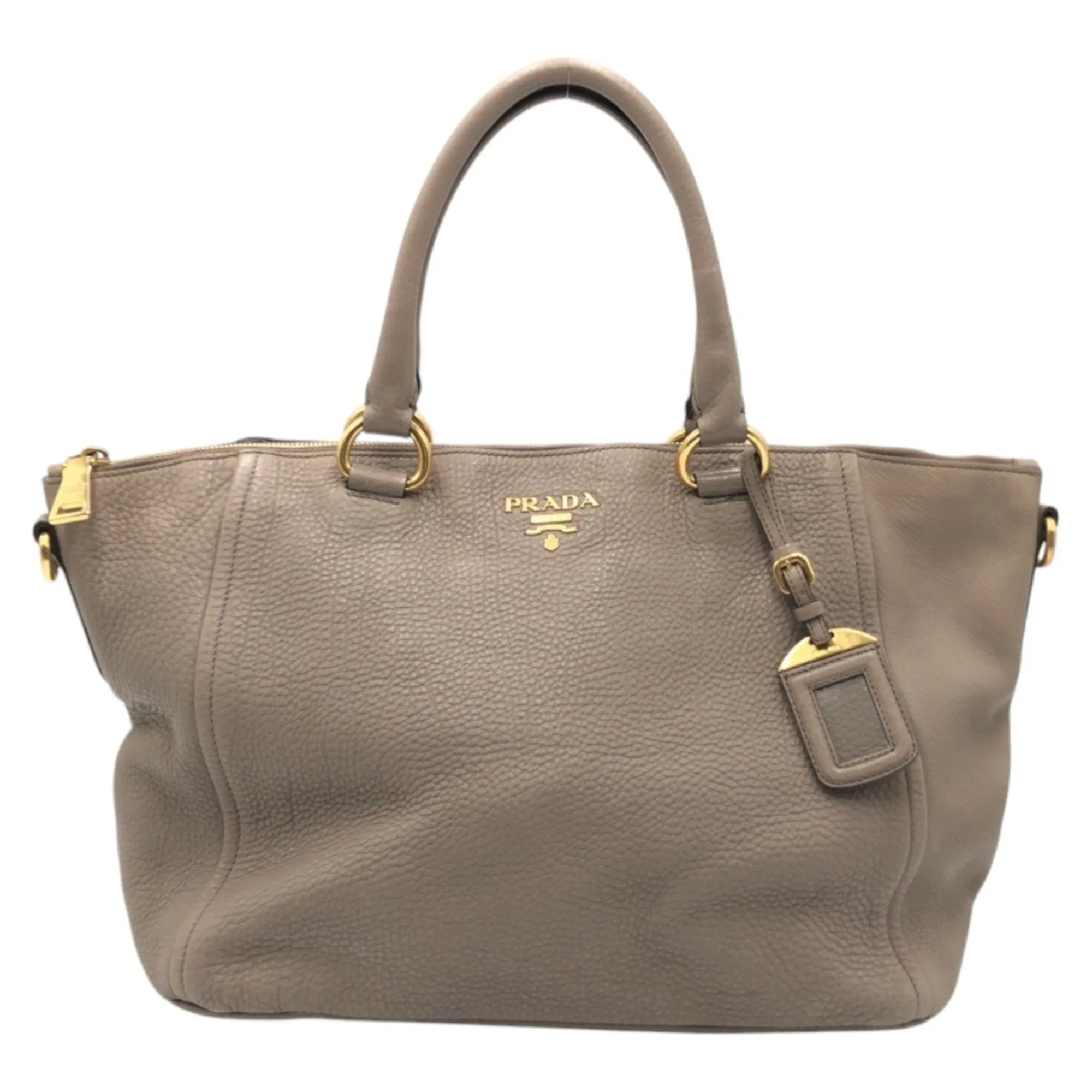 Prada Leather Handbag Tote Bag (Pre-Owned)