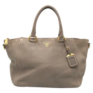 Prada Leather Handbag Tote Bag (Pre-Owned)