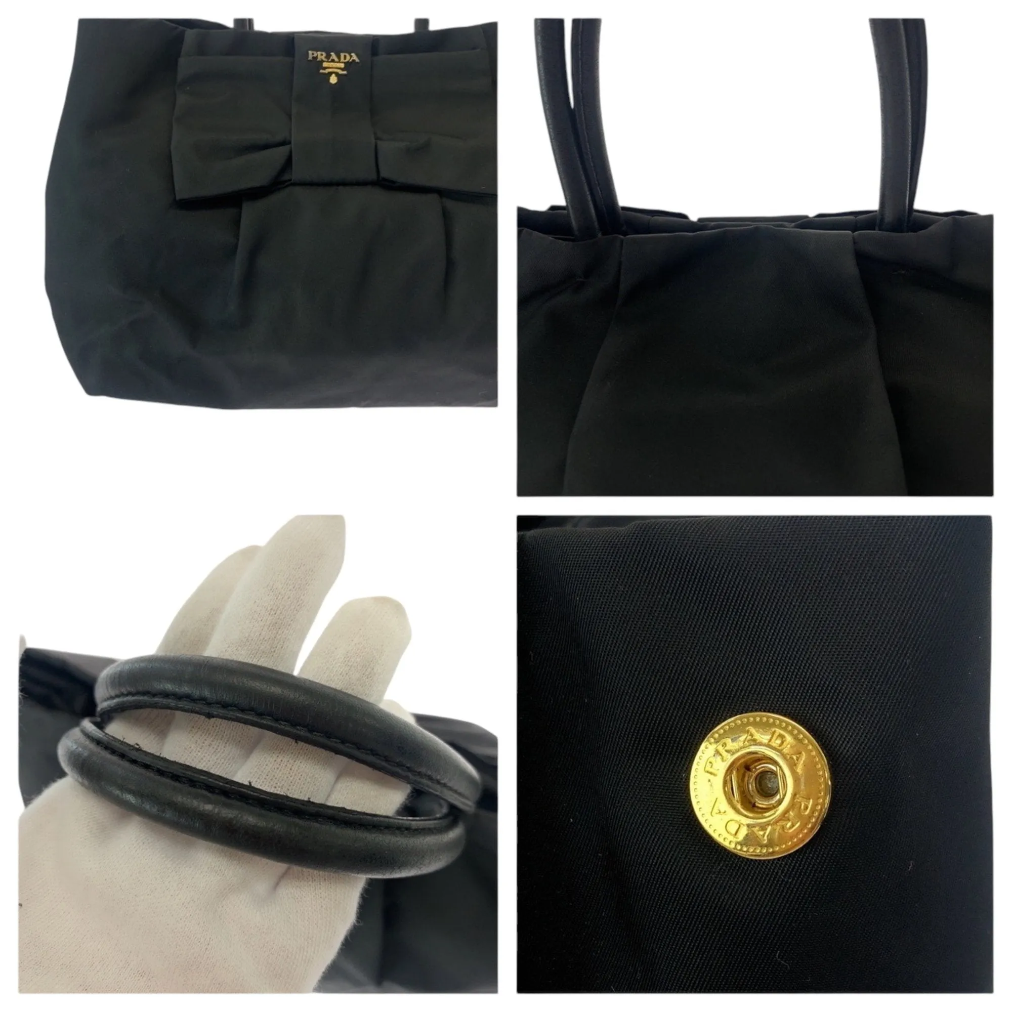 Prada Nylon Handbag Tote Bag (Pre-Owned)