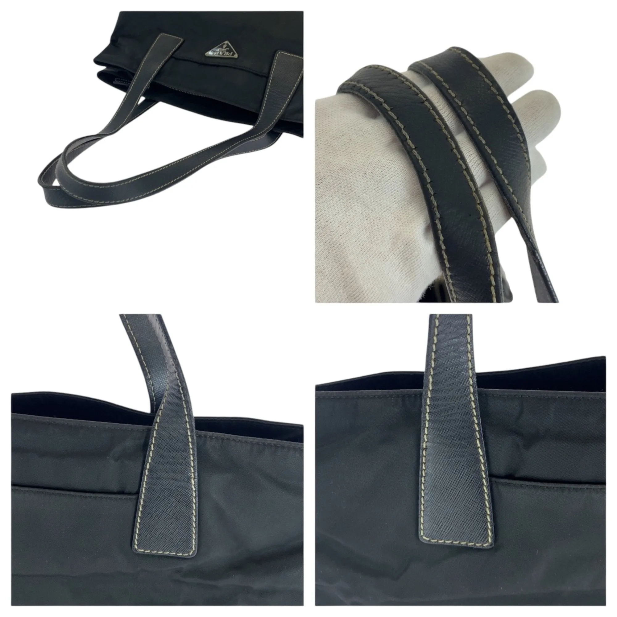 Prada Nylon Handbag Tote Bag (Pre-Owned)