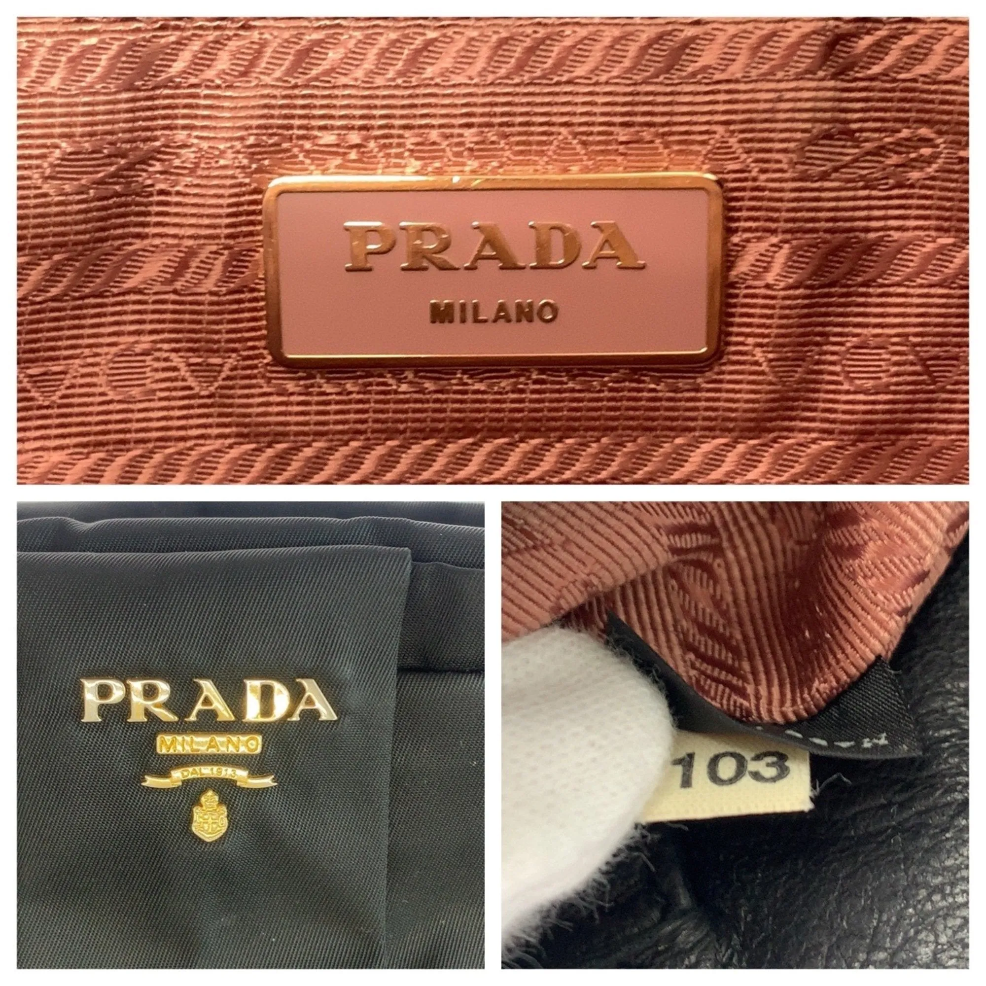 Prada Nylon Handbag Tote Bag (Pre-Owned)