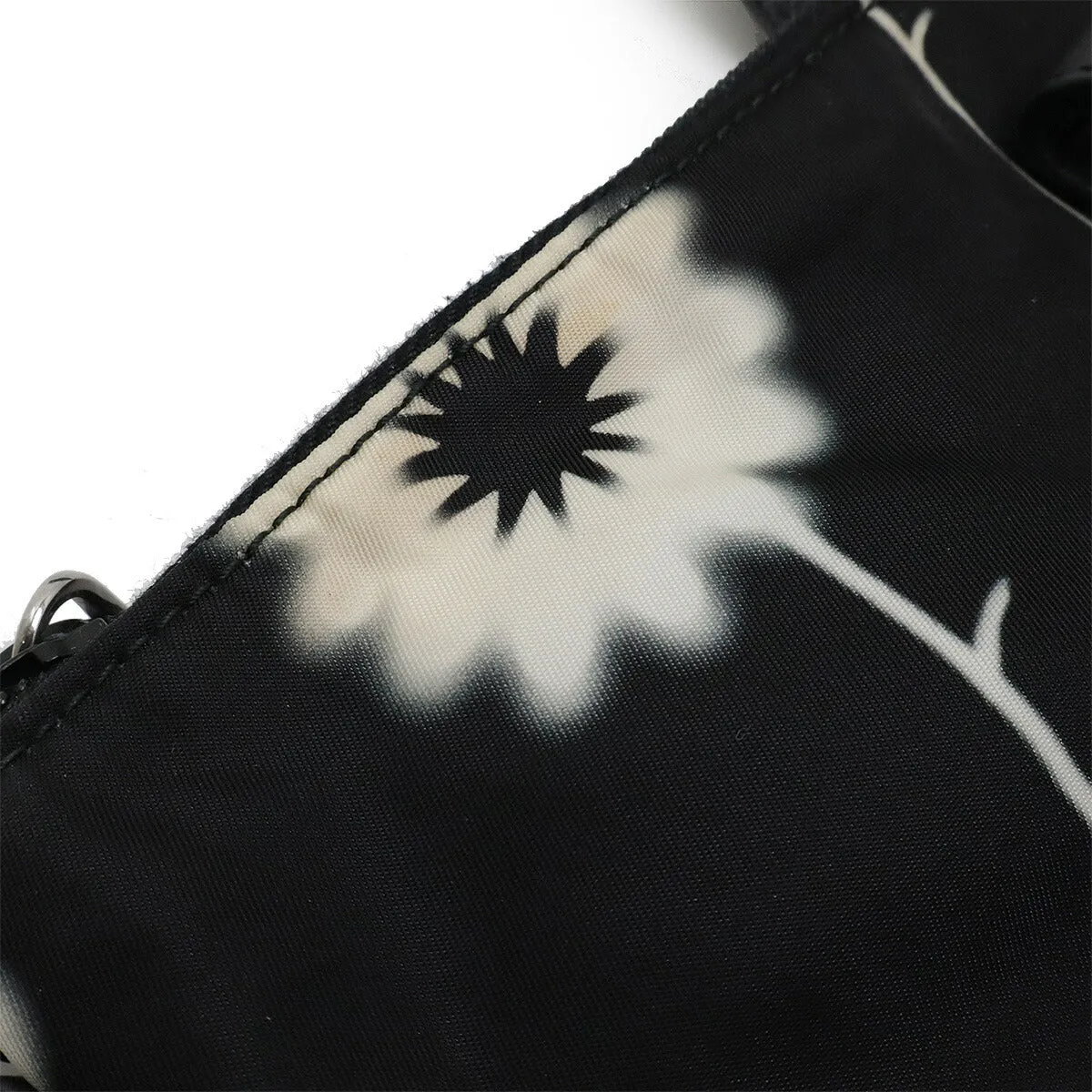 Prada Nylon Leather Tote Bag