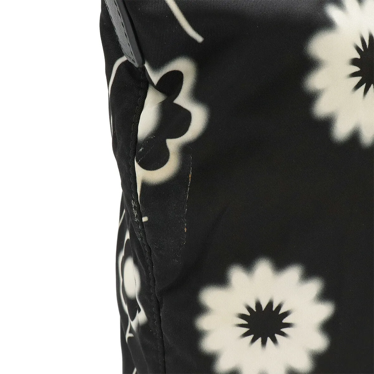 Prada Nylon Leather Tote Bag