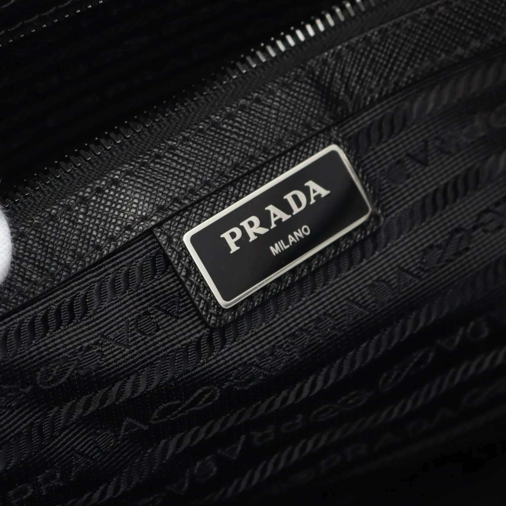 Prada Nylon Saffiano Leather Tote Bag