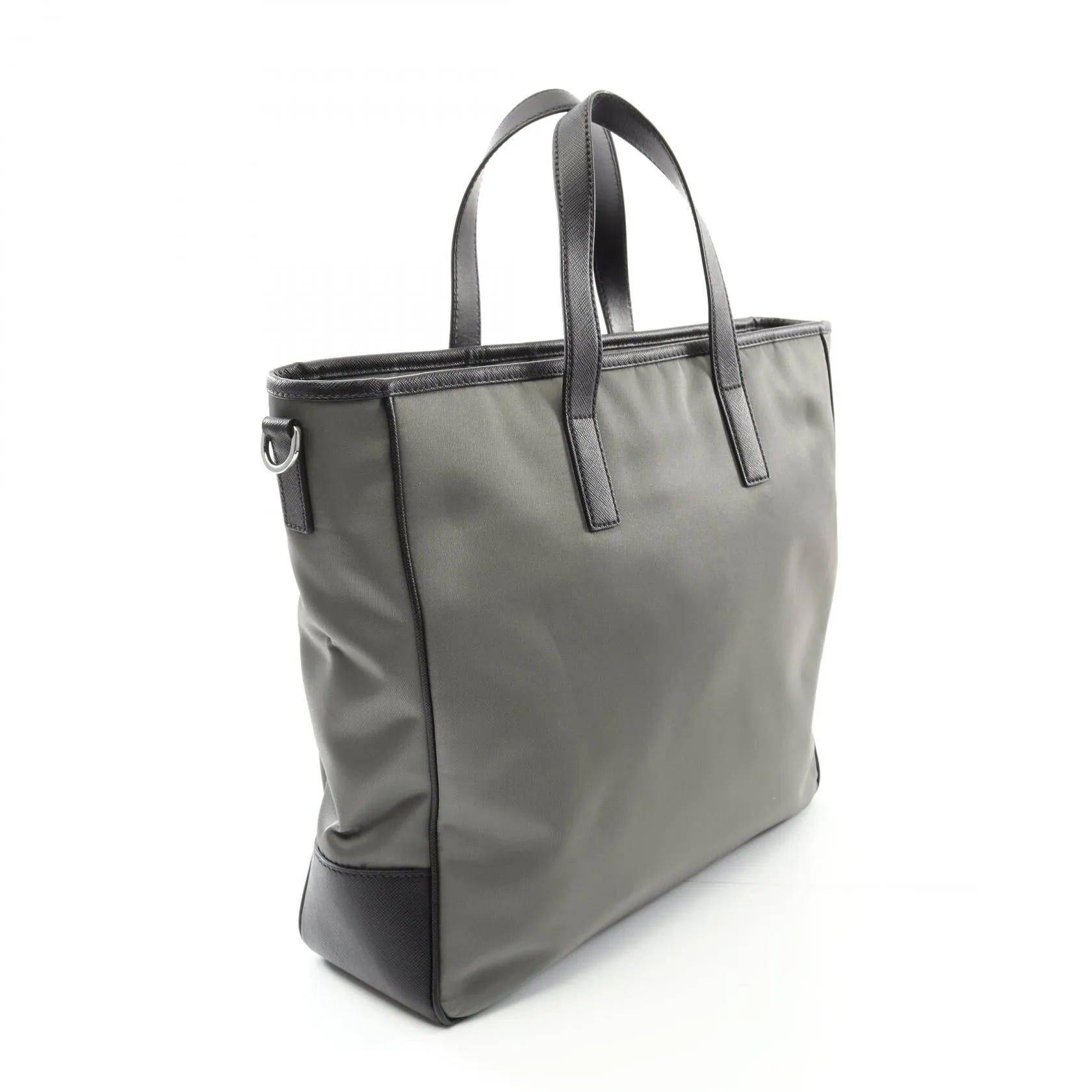 Prada Nylon Saffiano Leather Tote Bag