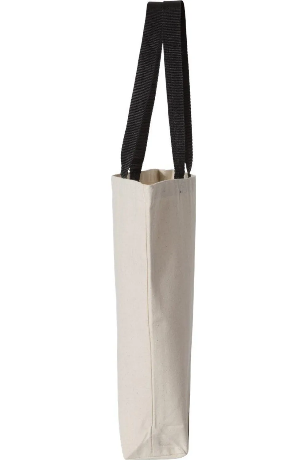 Q-Tees 11L Canvas Tote with Contrast-Color Handles
