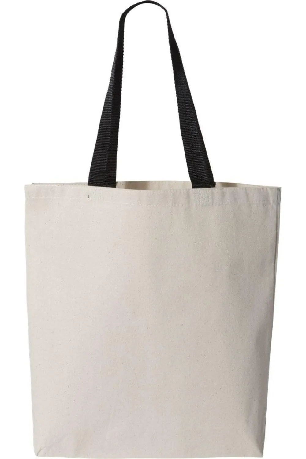 Q-Tees 11L Canvas Tote with Contrast-Color Handles