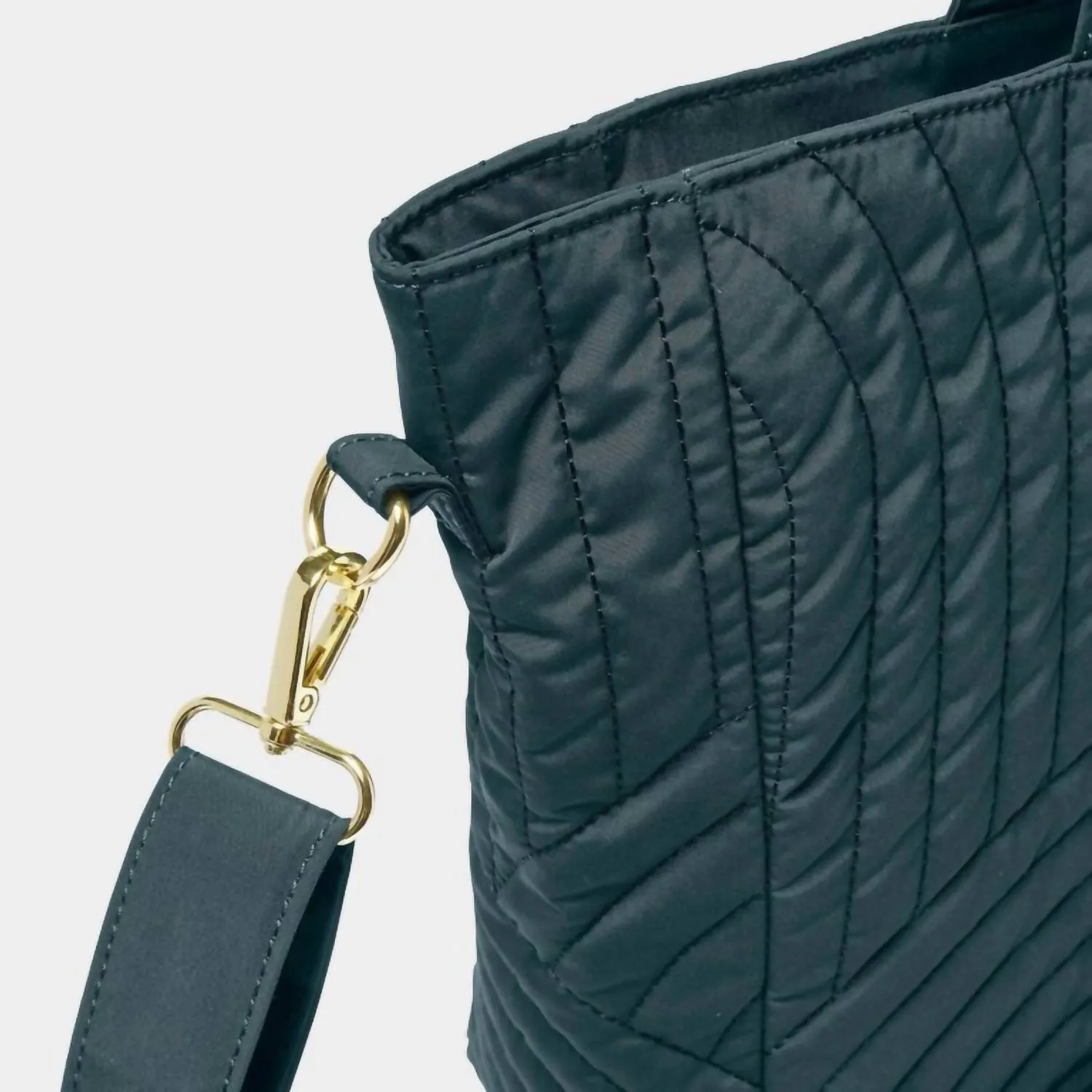 Quilted Tote Bag In Dusty Navy