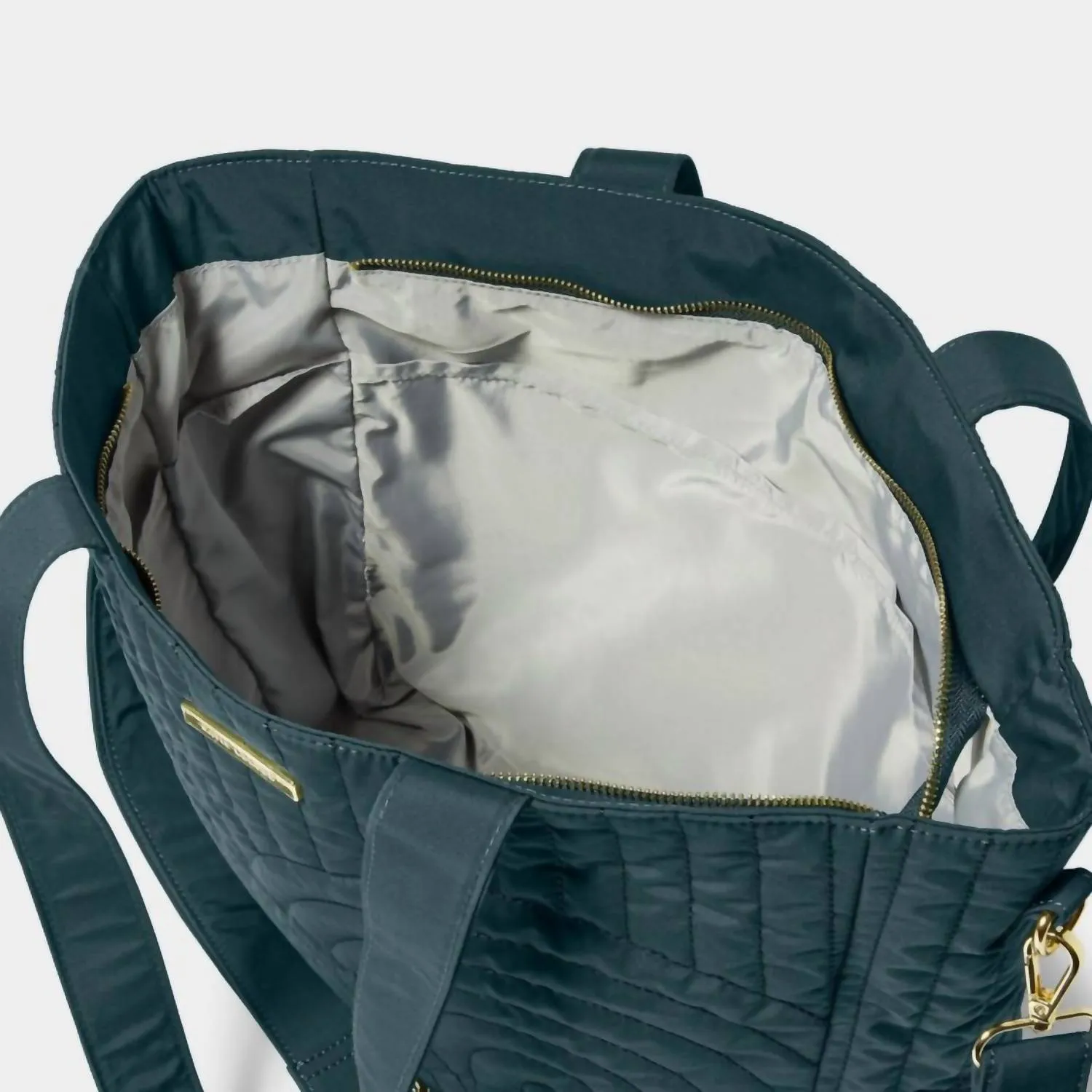 Quilted Tote Bag In Dusty Navy