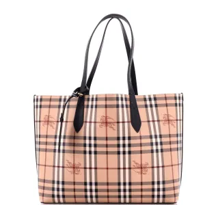 Reversible Tote Haymarket Coated Canvas and Leather Medium