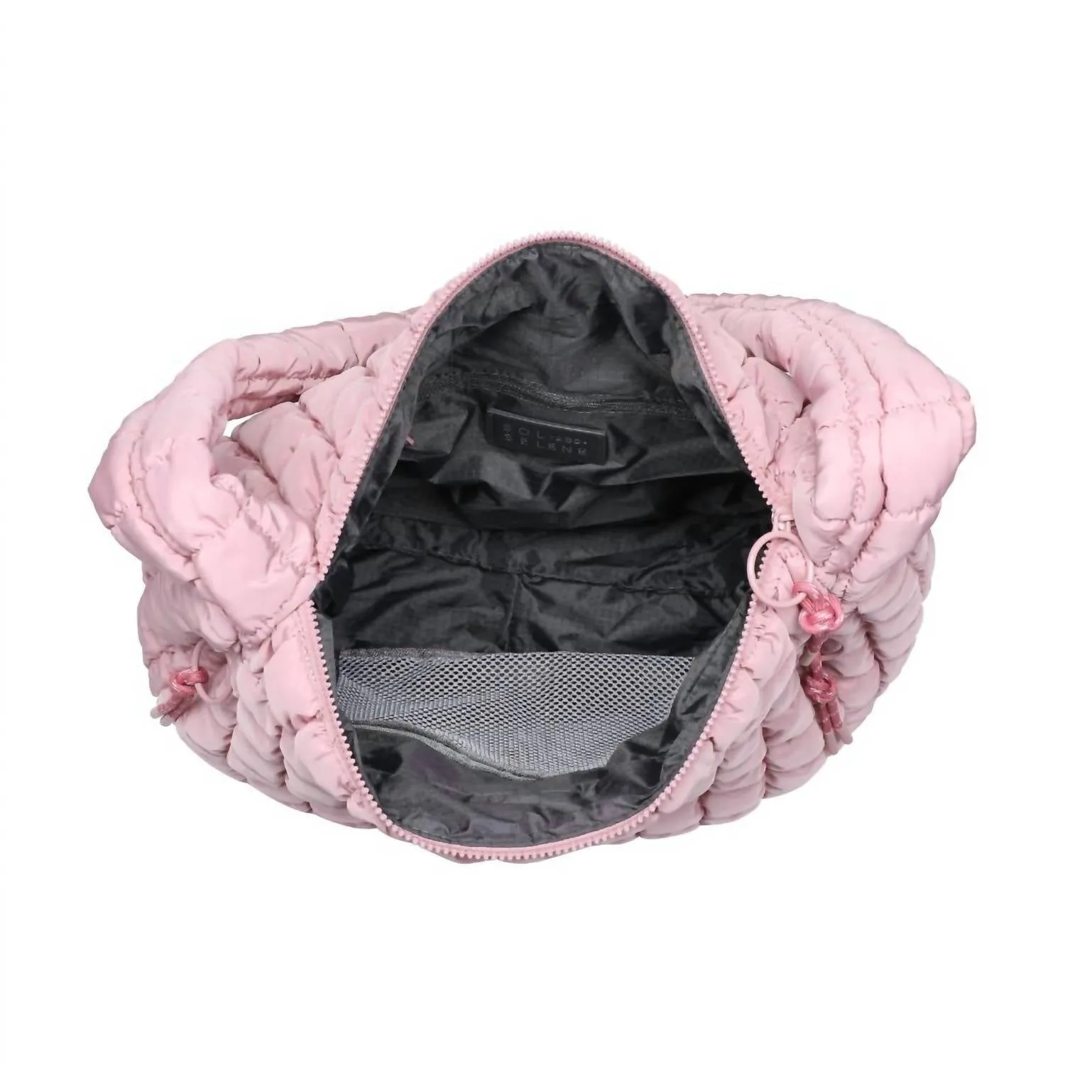 Revive Puffer Hobo Bag In Rose
