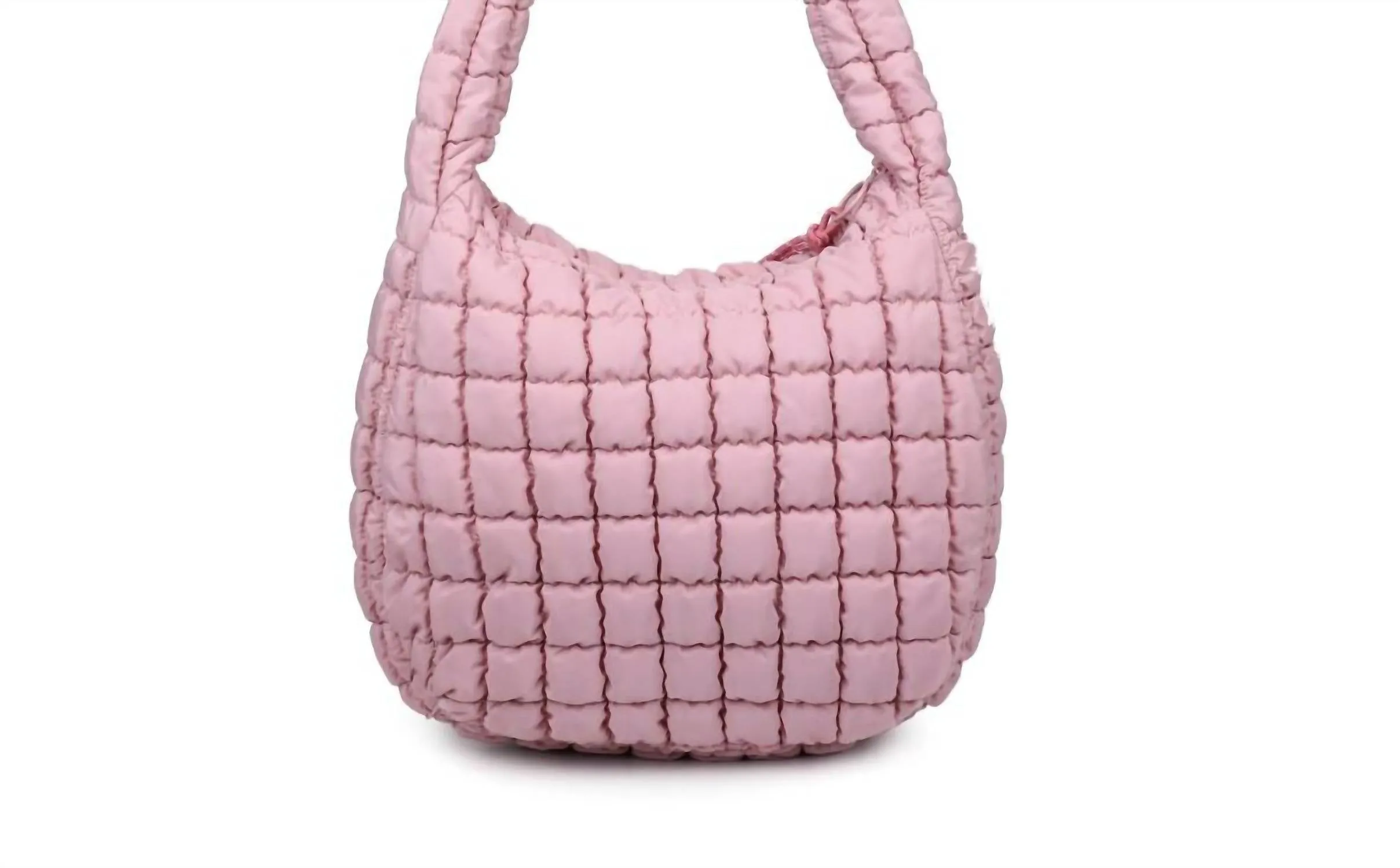 Revive Puffer Hobo Bag In Rose