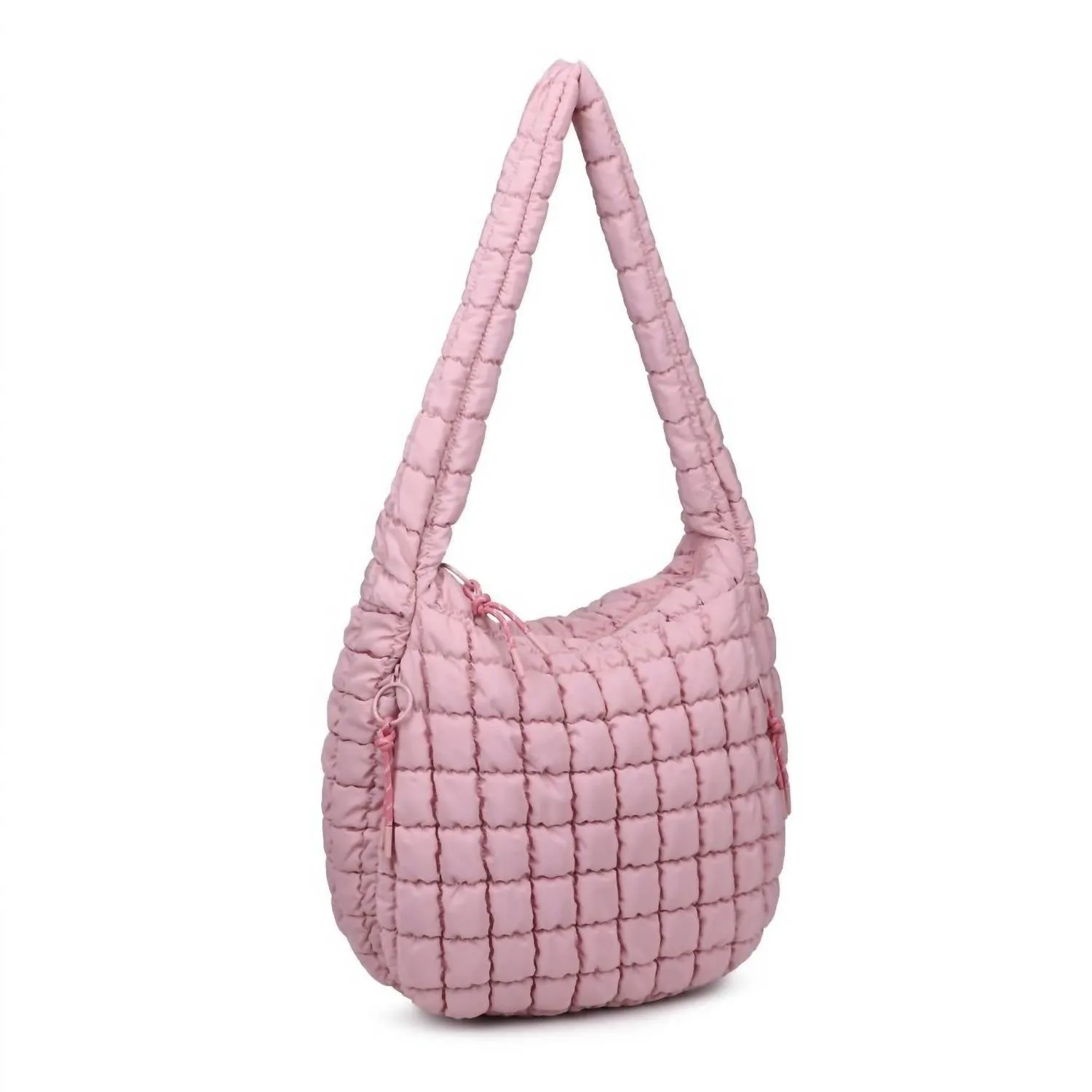 Revive Puffer Hobo Bag In Rose