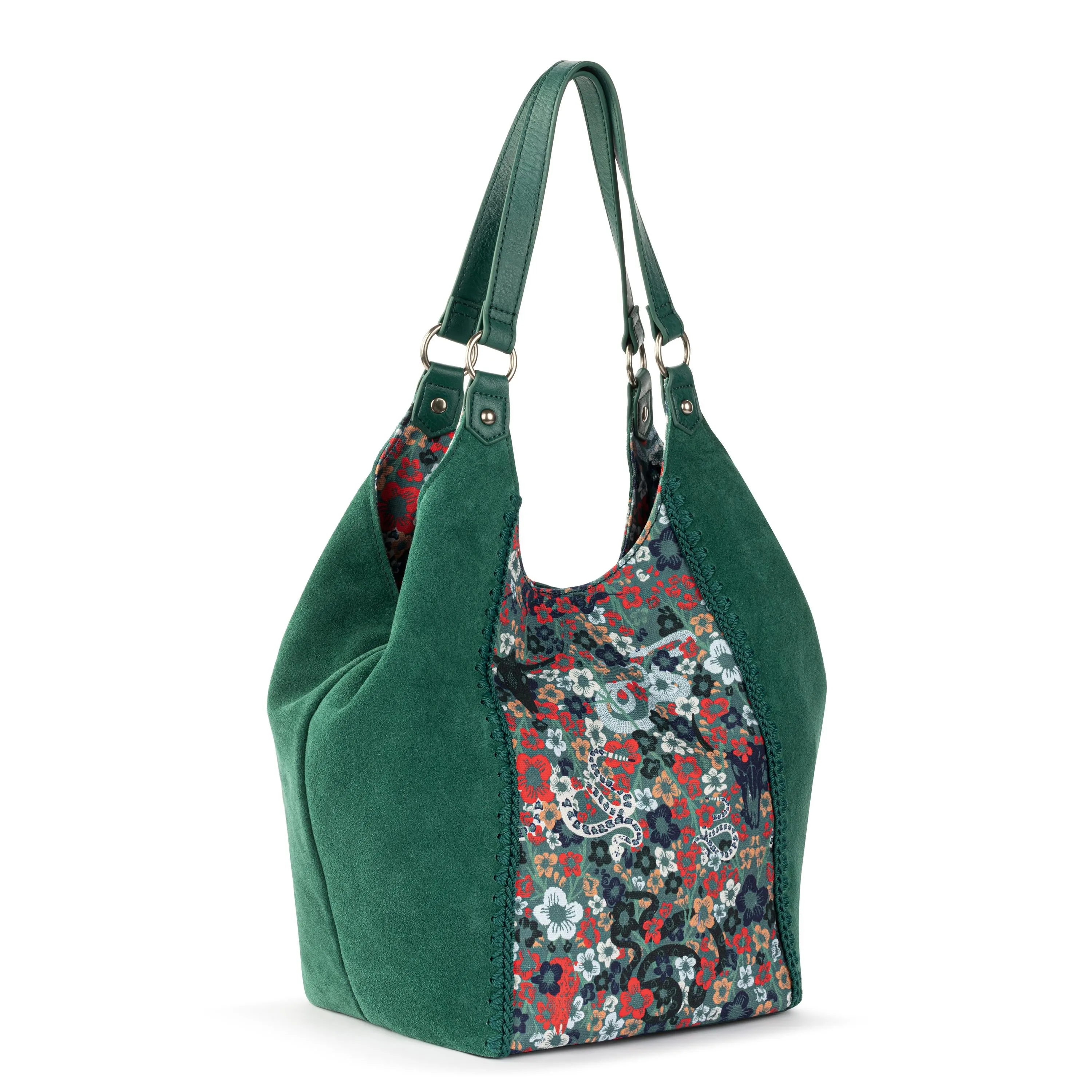 Roma Shopper - Leather - Emerald Mojave Garden