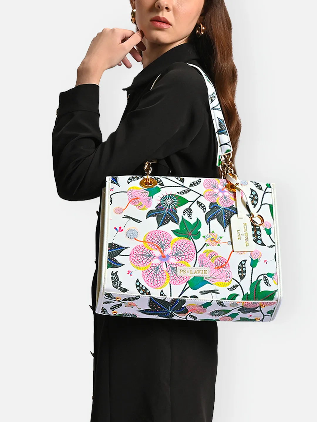 Safari Print Large Box Tote Bag