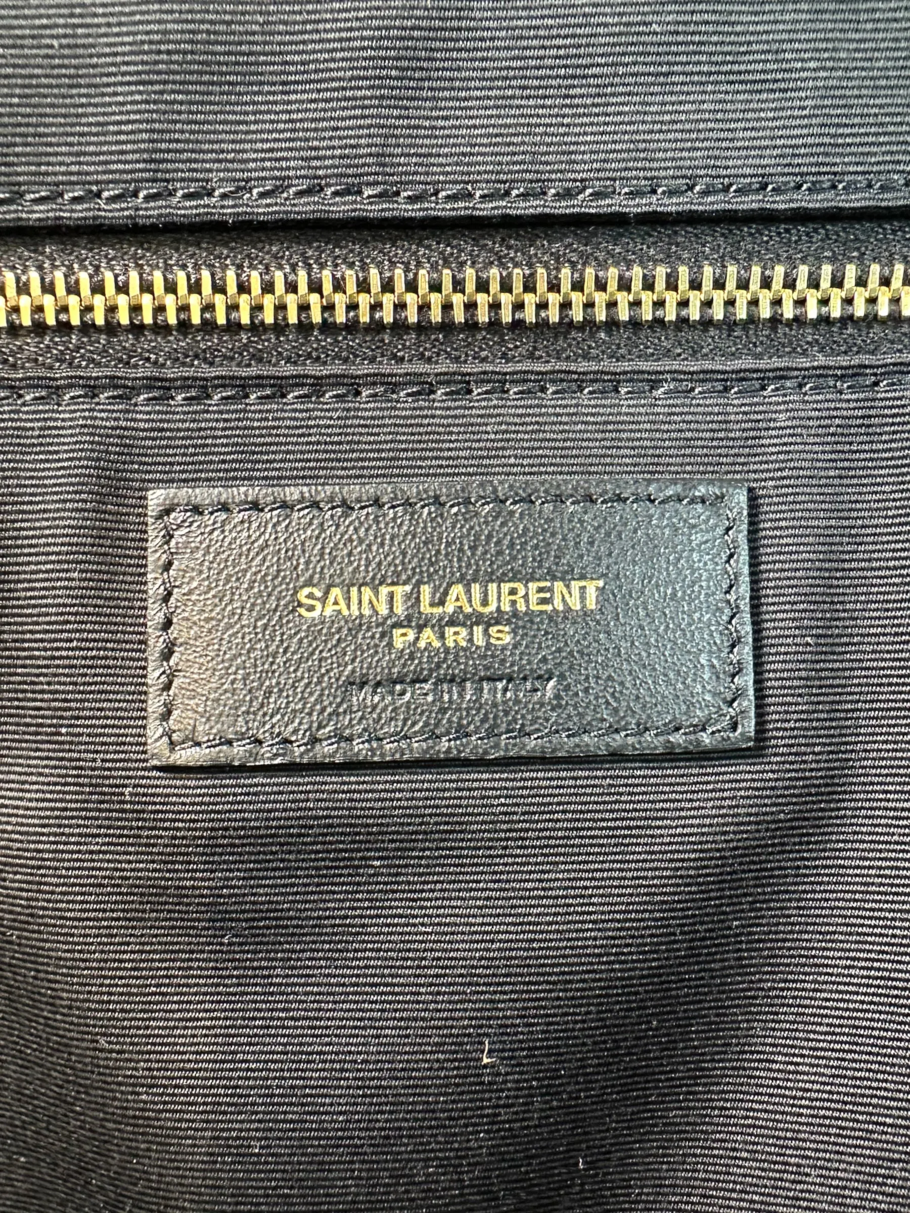 Saint Laurent Black Quilted Leather iCare Large Tote