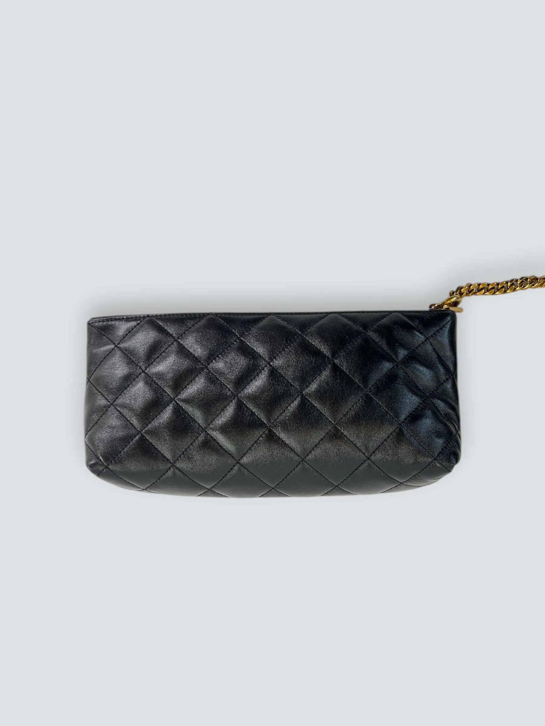 Saint Laurent Black Quilted Leather iCare Large Tote