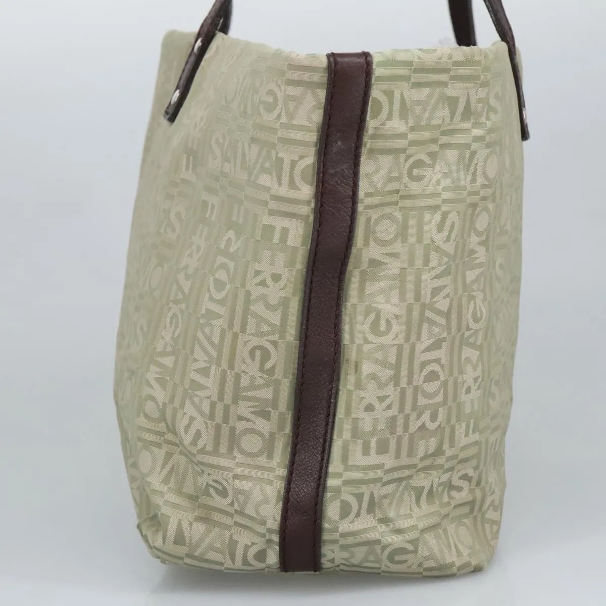 Salvatore Ferragamo Gancini  Canvas Tote Bag (Pre-Owned)