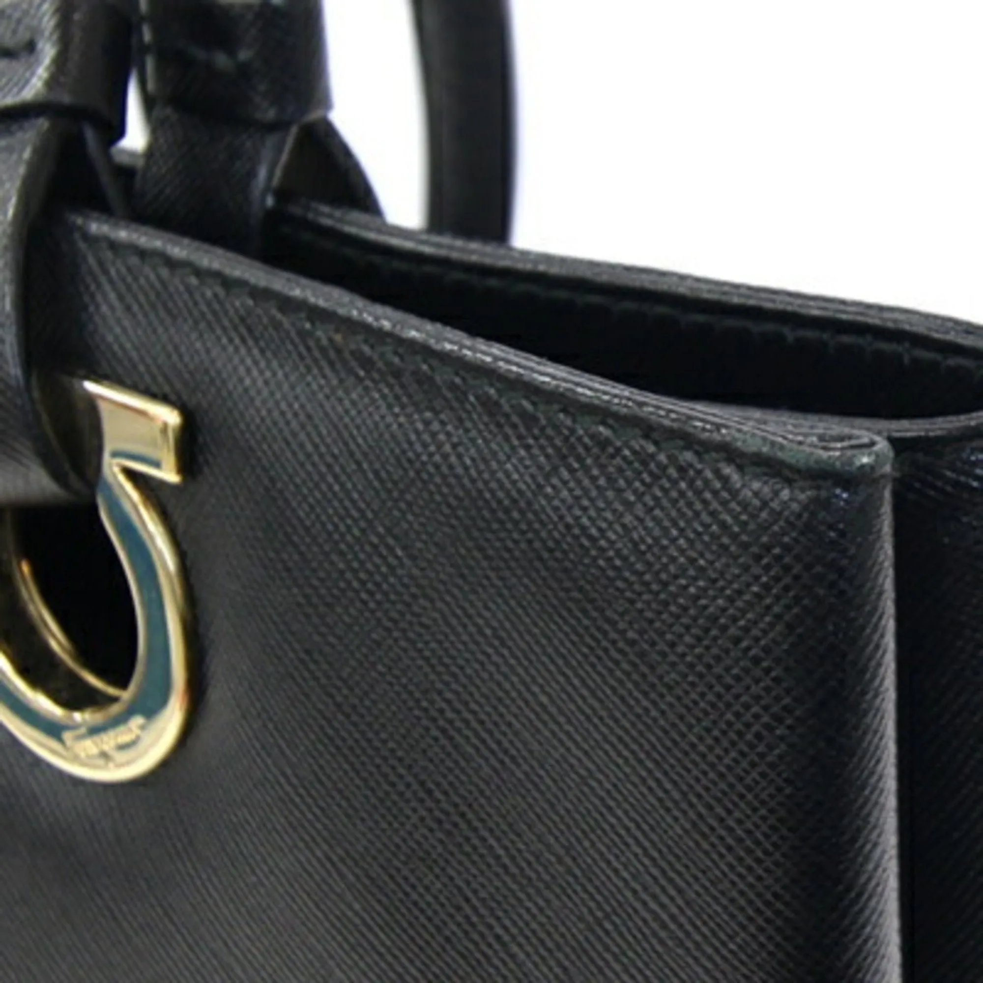 Salvatore Ferragamo Gancini Leather Tote Bag (Pre-Owned)
