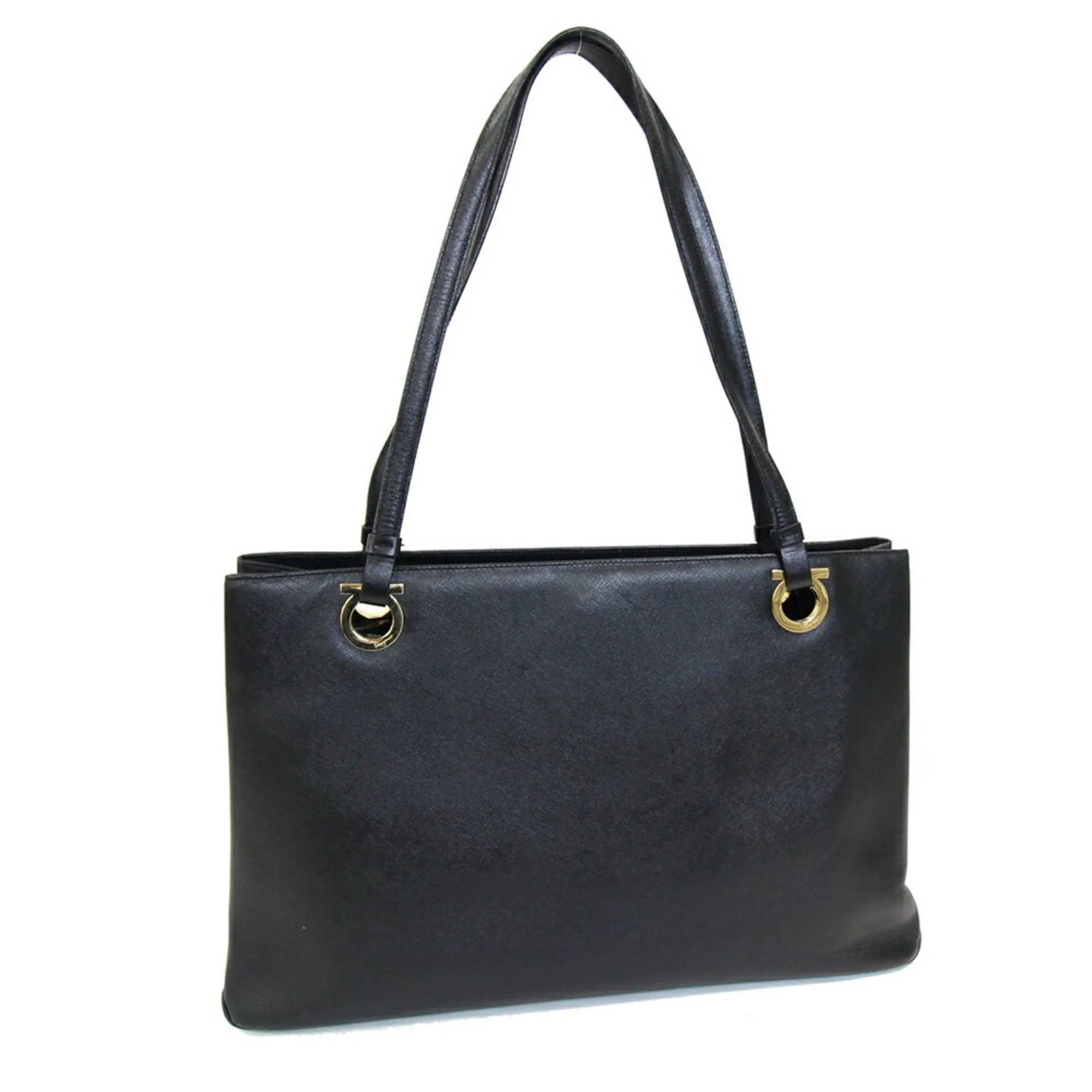Salvatore Ferragamo Gancini Leather Tote Bag (Pre-Owned)