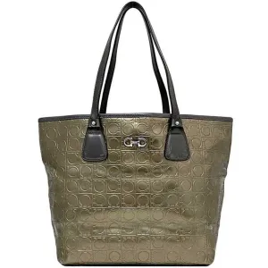 Salvatore Ferragamo gold Pvc Leather Tote Bag (Pre-Owned)