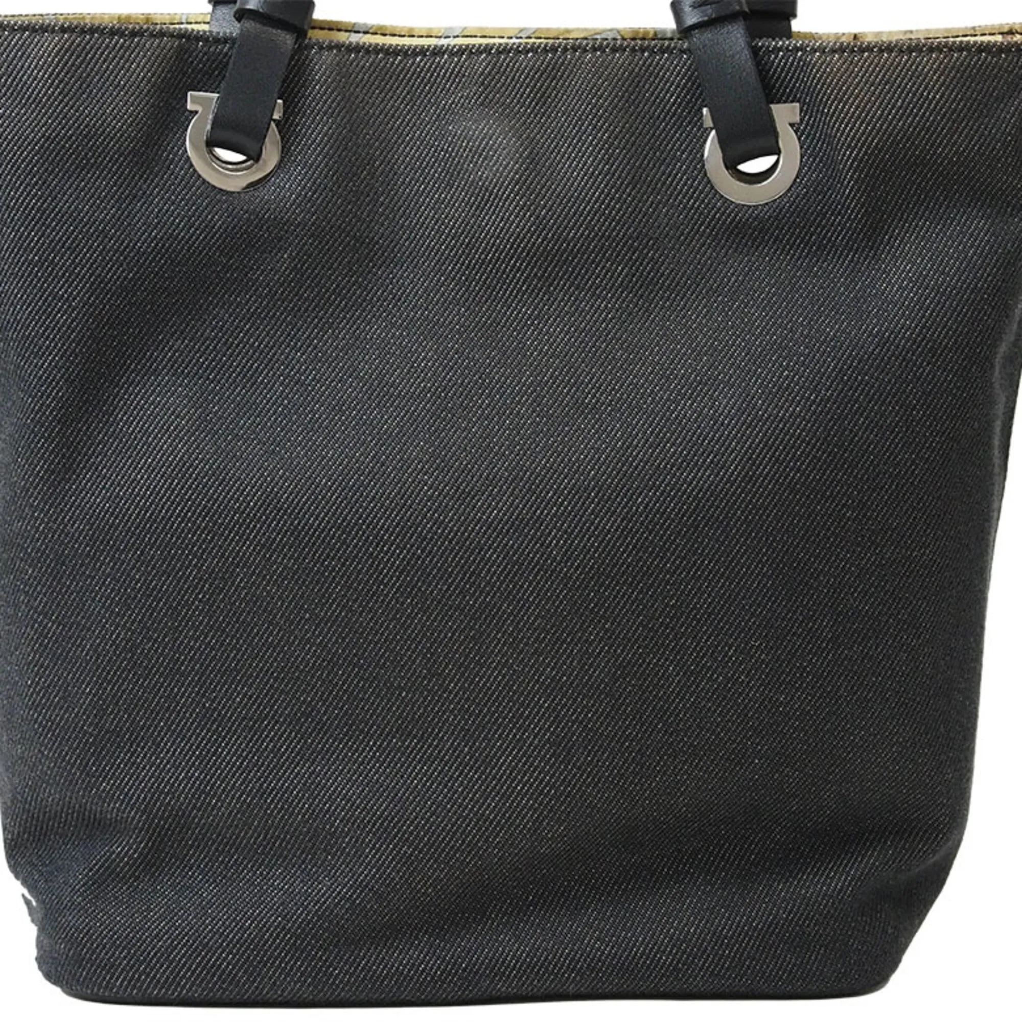 Salvatore Ferragamo  yellow Fabric Handbag Tote Bag (Pre-Owned)