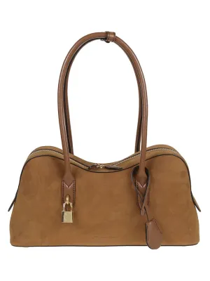 Sculptural Tote Bag In Vegan Suede