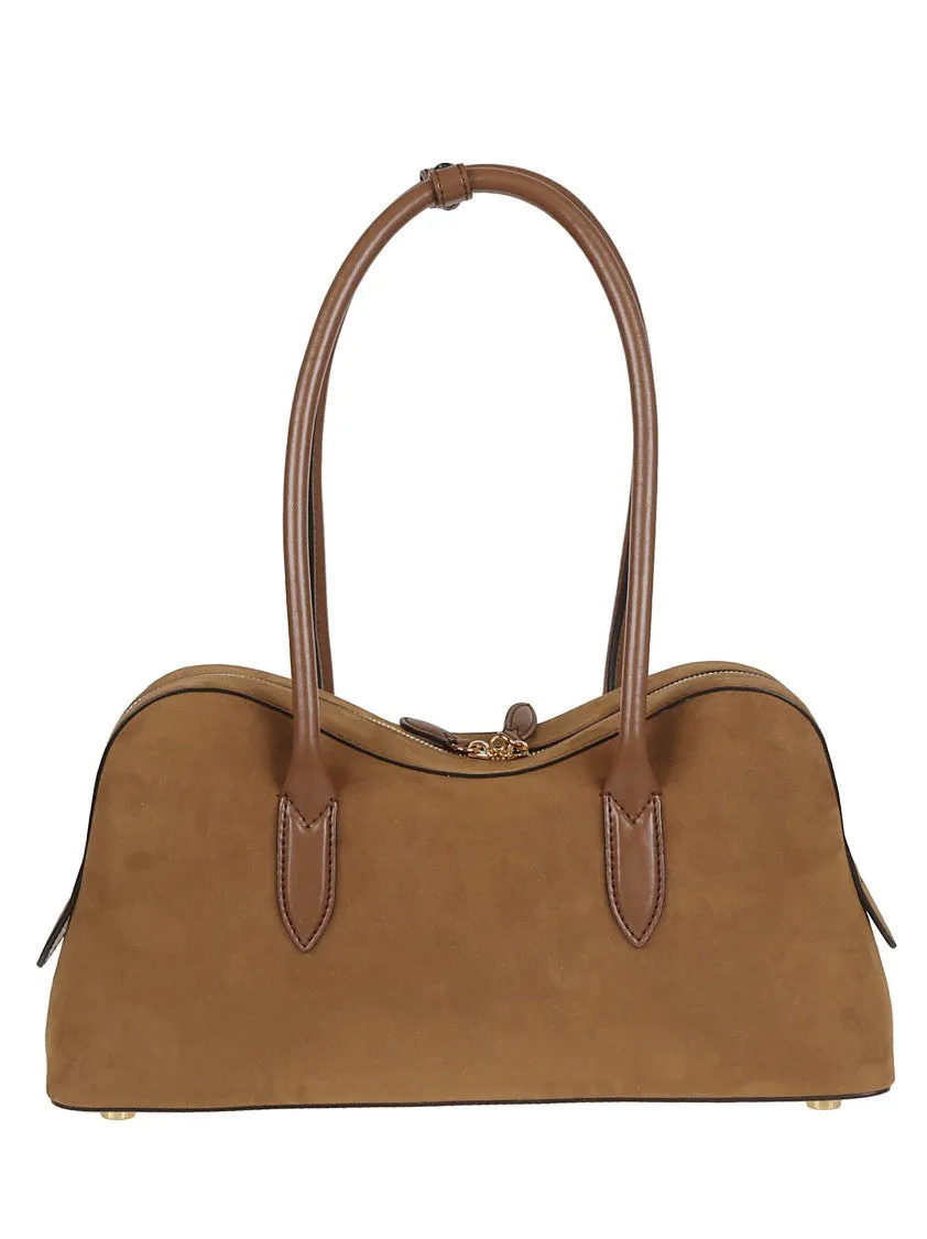 Sculptural Tote Bag In Vegan Suede