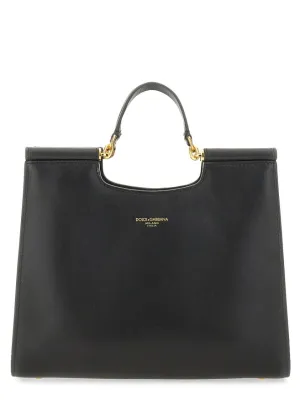 Sicily" Small Leather Shopping Bag