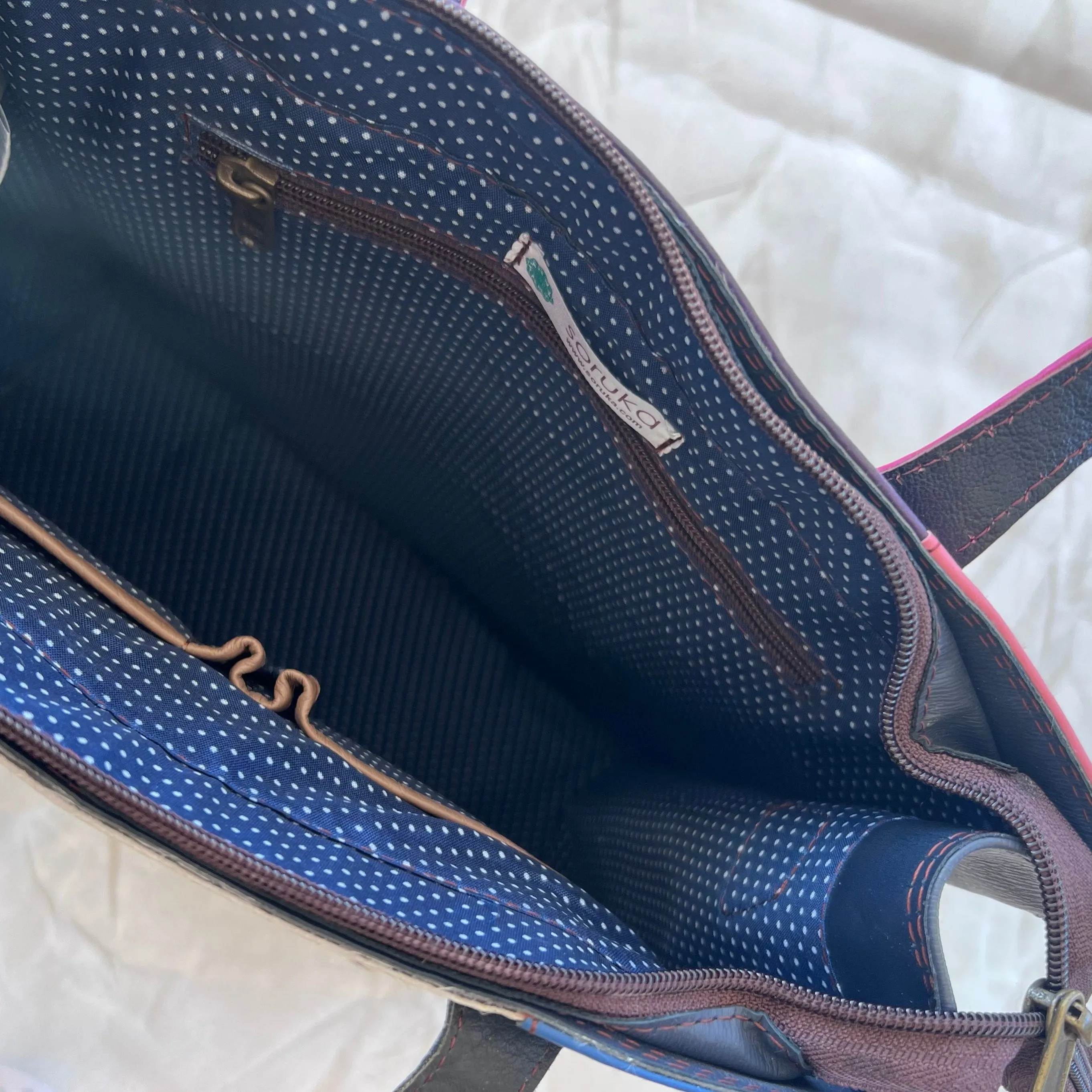 Soruka - Giselle Tote, Navy & Flamingo