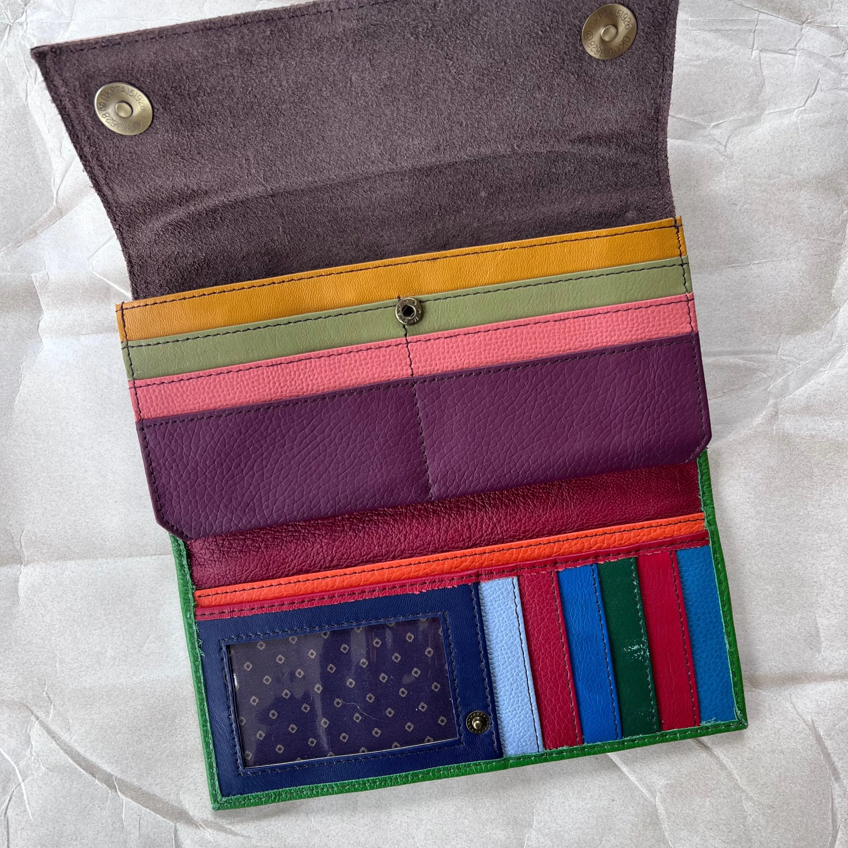 Soruka - Half Moon Wallet with Animal Print, Emerald