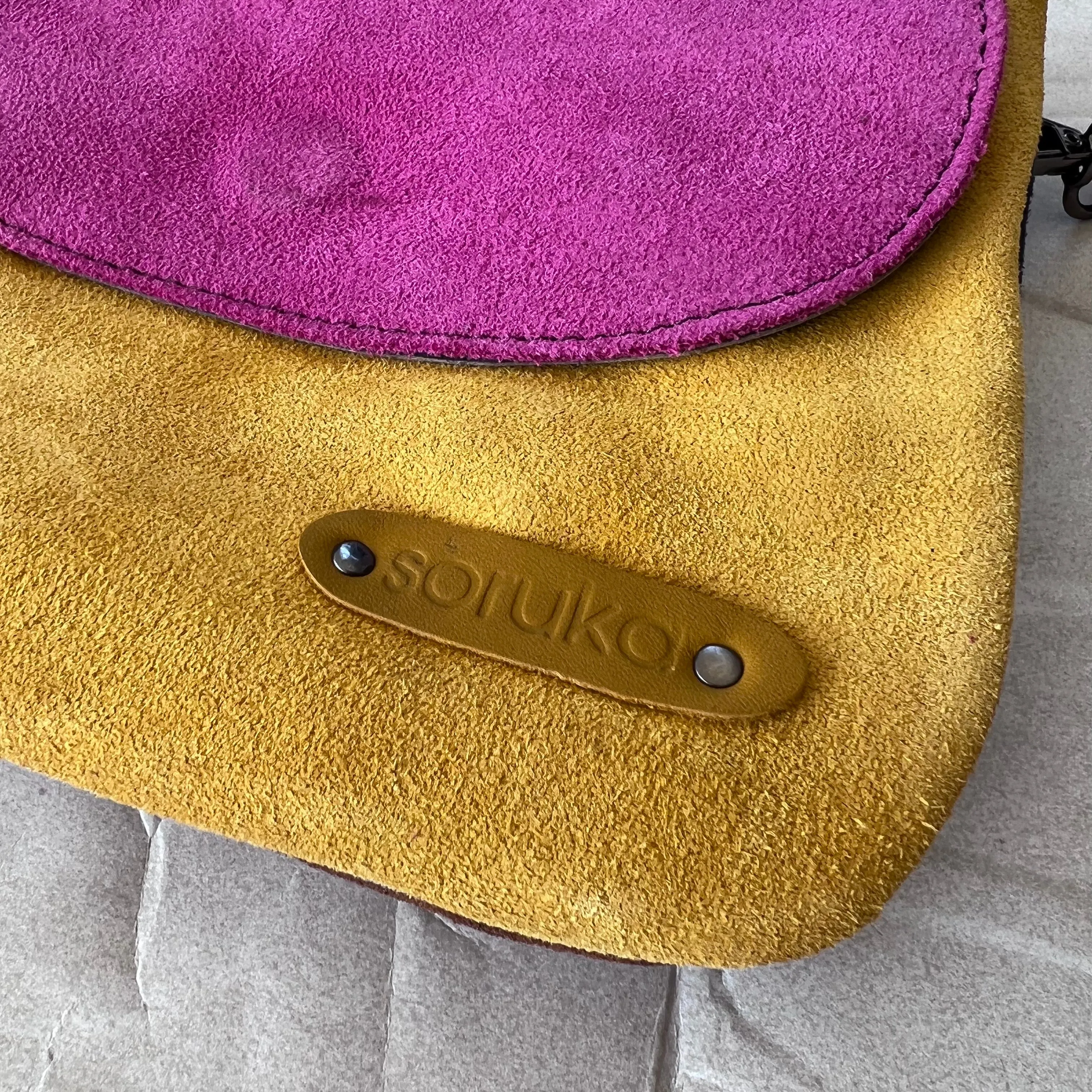 Soruka - Leo Reversible Suede Bag, Sunshine