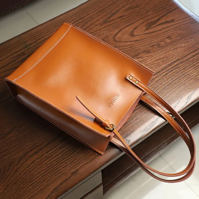 Stylish LEATHER WOMEN Vertical Tote BAG Handmade Cute Shopper Tote Purses FOR WOMEN