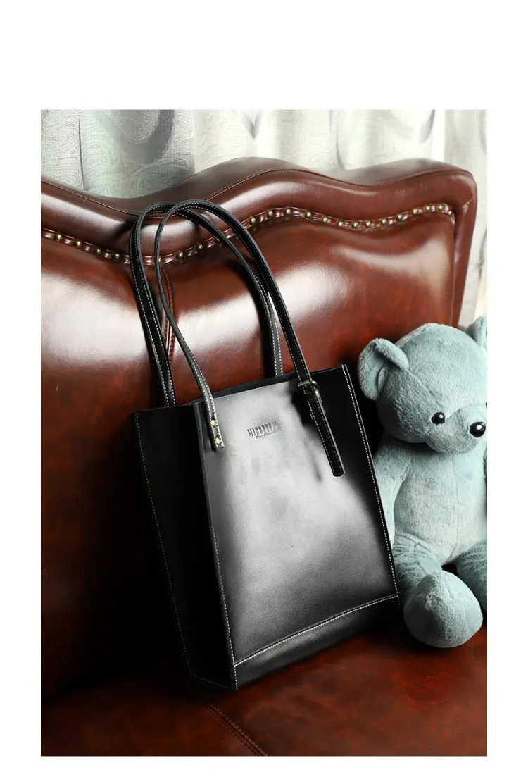 Stylish LEATHER WOMEN Vertical Tote BAG Handmade Cute Shopper Tote Purses FOR WOMEN