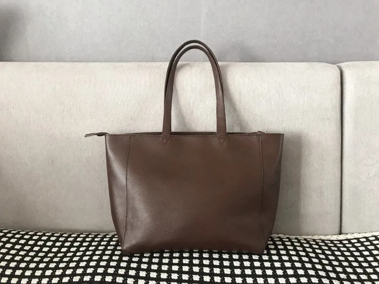 Stylish Womens Silver Leather Tote Bag Shoulder Tote Bag Silver Tote Purse For Women