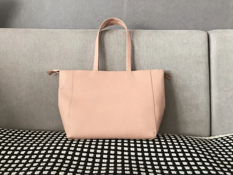 Stylish Womens Silver Leather Tote Bag Shoulder Tote Bag Silver Tote Purse For Women