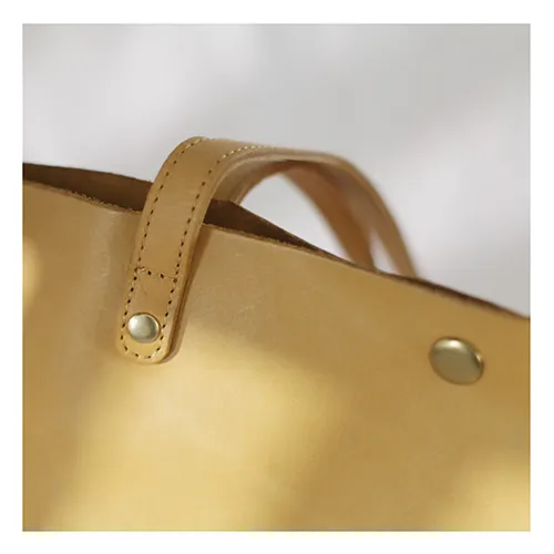 Stylish Womens Yellow Leather Tote Bags For Work Yellow Tote Shopper Bag Purse for Women