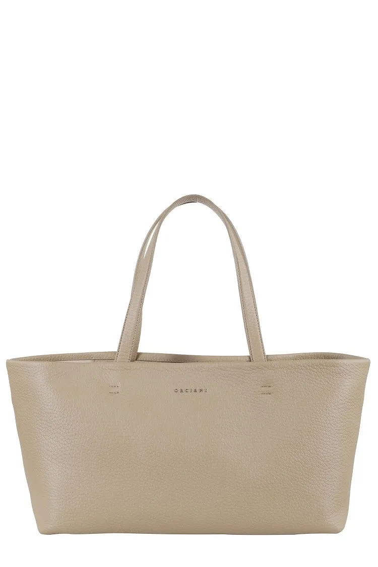 Textured Leather Shopper Xl With Adjustable Strap