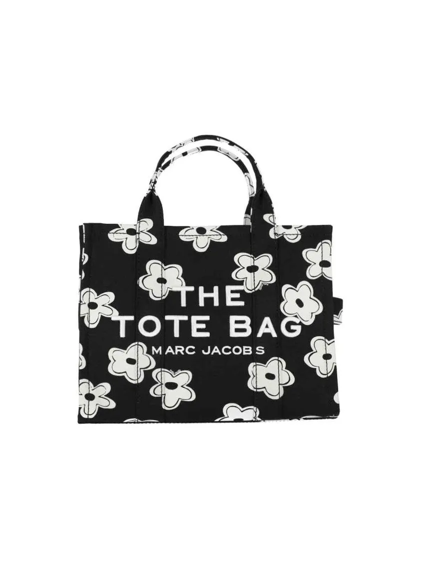 The Daisy Canvas' Medium Tote  Black