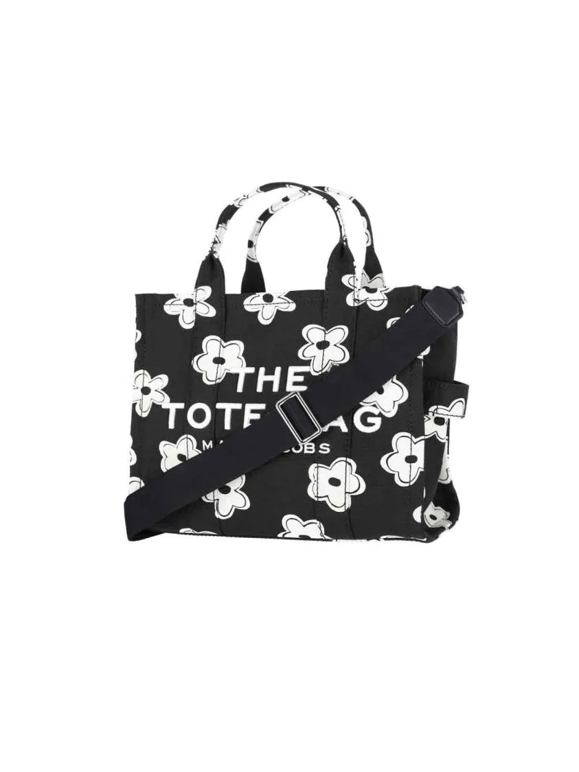 The Daisy Canvas' Medium Tote  Black