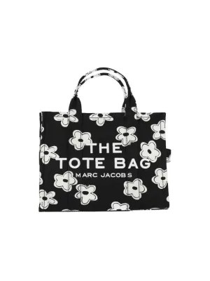 The Daisy Canvas' Medium Tote  Black